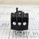Купить Блок трёхшкивный Ronstan Orbit Blocks™ серия 30 RF35332 шкив Ø30мм 550/1100кг для троса Ø8мм ультралегкий из черного нейлона с петлей и стопором 7ft.ru в интернет магазине Семь Футов