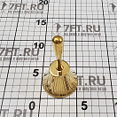 Купить Колокольчик ручной из полированной латуни Foresti & Suardi 2203.L 50 x 105 мм 7ft.ru в интернет магазине Семь Футов