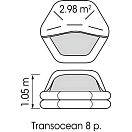 Купить Спасательный плот Plastimo ISO Transocean 52383 в сумке до 24 часов на 8 человек 800х500х310мм 7ft.ru в интернет магазине Семь Футов