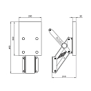 Купить Транец выносной регулируемый Техномарин 040403T 300х200х30мм для ПЛМ до 30л.с. и 65кг из фанеры ФБС и нержавеющей стали AISI304 7ft.ru в интернет магазине Семь Футов