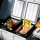 Купить Автохолодильник-морозильник компрессорный 2 камеры Libhof B-55H 750х420х485мм 52л 12/24В -22/+10°C со складной ручкой и колесами 7ft.ru в интернет магазине Семь Футов