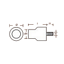 Купить Цинковый анод Tecnoseal 01300 Ø30x56мм М8 стержневой для лодочных двигателей Yanmar YSE 8/12л.с. 7ft.ru в интернет магазине Семь Футов