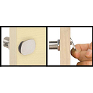 Купить Пружинная магнитная защелка запор Flush Lock с овальной кнопкой тип A, Osculati 38.179.45 7ft.ru в интернет магазине Семь Футов
