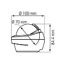 Купить Компас Plastimo Offshore 75 63861 12/24В для судна 5-8м c чёрной конической картушкой Ø70мм в чёрном корпусе Ø100x84мм с мини-нактоузом 7ft.ru в интернет магазине Семь Футов