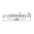 Купить Талреп крюк/крюк CIM 3103-0106 М6 172-252мм открытый корпус из нержавеющей стали AISI316 7ft.ru в интернет магазине Семь Футов