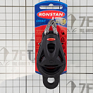 Купить Блок двухшкивный с обушком и гибкой петлей Dyneema Ronstan Orbit Blocks™ серия 40 RF45211 Ø40мм 500/1000кг для троса Ø9мм из черного нейлона 7ft.ru в интернет магазине Семь Футов