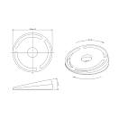Купить Клин монтажный Scanstrut SC50 Ø200мм наклон 0-12° для мачтовых креплений спутниковых антенн из белого полимера 7ft.ru в интернет магазине Семь Футов