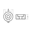 Купить Алюминиевый анод Tecnoseal 01213AL Ø21x10мм кольцевой для двигателей Suzuki DF 7ft.ru в интернет магазине Семь Футов