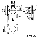 Купить Панельная розетка Schuko Bals 7140 250 В 16 А 3 полюса IP54 винтовые клеммы синяя 7ft.ru в интернет магазине Семь Футов