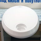 Купить Столешница овальная с подстаканниками из пластика Nuova Rade 197292 760x450x400мм белая 7ft.ru в интернет магазине Семь Футов