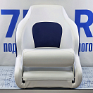 Купить Судовое кресло Newstarmarine Premium Captain's Bucket 75177WB 620x570x550мм без стойки обивка из бело-синего винила 7ft.ru в интернет магазине Семь Футов