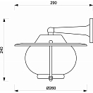 Купить Светильник настенный Foresti & Suardi 2070.LT E27 220/240 B 77 Вт прозрачное стекло 7ft.ru в интернет магазине Семь Футов