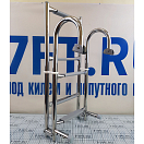 Купить Трап складной Poseidon 040180GT 1180x270мм из нержавеющей стали AISI304 5 ступеней с антискользящей пластиковой площадкой серого цвета горизонтальное крепление 7ft.ru в интернет магазине Семь Футов