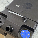 Купить Бак топливный стационарный Nuova Rade Sogliola 35009 38л 650х350х220мм горловина Ø38мм 45° под шланг Ø8мм для бензина/дизеля из черного полиэтилена без крышки с возможностью установки датчика 7ft.ru в интернет магазине Семь Футов