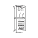 Купить Винный шкаф отдельностоящий с зоной сервировки Libhof Noblest NF-43 Red Wine 750х680х1830мм на 43 бутылки из американского дуба "красное вино" с белой подсветкой 7ft.ru в интернет магазине Семь Футов