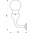 Купить Светильник настенный Foresti & Suardi 2031.LT E27 220/240 B 70 Вт прозрачное стекло 7ft.ru в интернет магазине Семь Футов