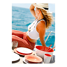 Купить Салатница с двумя ложками Marine Business Summer 11028 Ø250мм 120мм из белого/красного меламина 7ft.ru в интернет магазине Семь Футов