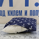 Купить Подушка с якорями Nauticalia 52691 400х400мм тёмно-синяя 7ft.ru в интернет магазине Семь Футов