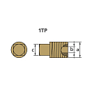 Купить Латунная заглушка Tecnoseal 00714TPF с наружной и внутренней резьбой для стержневых анодов 7ft.ru в интернет магазине Семь Футов