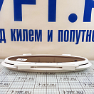 Купить Иллюминатор открывающийся овальный HMG JB Elliptical Port Light 593-518-05-02-02-1.00 220x553мм отделка из белого пластика в комплекте с кольцом из нержавеющей стали и москитной сеткой 7ft.ru в интернет магазине Семь Футов