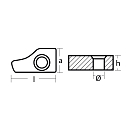 Купить Цинковый анод Tecnoseal 01121 28x15x9мм пластинчатый для двигателей Yamaha 25-30лс 7ft.ru в интернет магазине Семь Футов
