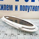 Купить Иллюминатор открывающийся овальный HMG JB Elliptical Port Light 593-518-05-02-02-1.00 220x553мм отделка из белого пластика в комплекте с кольцом из нержавеющей стали и москитной сеткой 7ft.ru в интернет магазине Семь Футов