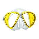 Купить Маска для дайвинга двухлинзовая из бисиликона Mares X-VU LiquidSkin 411033 прозрачно-желтый/желтый 7ft.ru в интернет магазине Семь Футов