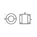 Купить Цинковый анод Tecnoseal Standard 00526 Ø142x114мм цилиндрический для гребных валов Ø100мм 7ft.ru в интернет магазине Семь Футов