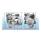 Купить Судовой дизельный двигатель Beta 16 с реверс-редуктором PRM60 16л.с. 3600 об./мин 7ft.ru в интернет магазине Семь Футов