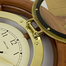 Купить Штурвал с часами в иллюминаторе Nauticalia 7115 Ø620мм из дерева и латуни 7ft.ru в интернет магазине Семь Футов