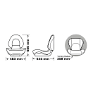 Купить Откидное сиденье ATTWOOD Centric II эргономичной формы 546х483х600мм без обивки, Osculati 48.408.10 7ft.ru в интернет магазине Семь Футов