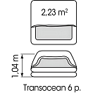 Купить Спасательный плот Plastimo ISO Transocean 52381 в контейнере до 24 часов на 6 человек 800х500х280мм 7ft.ru в интернет магазине Семь Футов