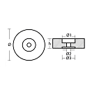 Купить Цинковый анод Tecnoseal 00131 Ø140x35мм дисковый для кормы 7ft.ru в интернет магазине Семь Футов