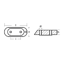 Купить Цинковый анод Tecnoseal 01915 63x25x14мм трапециевидный для подвесных моторов Selva 7ft.ru в интернет магазине Семь Футов