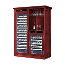 Купить Винный шкаф двухзонный с зоной сервировки Libhof Noblest NBD-145 Red Wine 1360х680х1880мм на 145 бутылок из американского дуба "красное вино" отдельностоящий 7ft.ru в интернет магазине Семь Футов