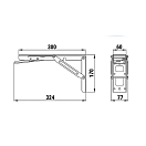 Купить Кронштейн столешницы Poseidon 050305T 160x300x62мм до 150кг складной из нержавеющей стали AISI304 7ft.ru в интернет магазине Семь Футов