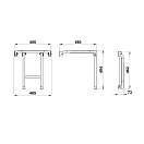Купить Скамья складная Poseidon 050101T 450x460x484мм из нержавеющей стали AISI304 и верхом из ироко 7ft.ru в интернет магазине Семь Футов