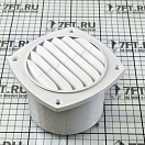 Купить Решетка вентиляционная/воздухозаборник 126x126x76мм с патрубком для трубы Ø102мм из белого АБС-пластика, Osculati 53.273.03 7ft.ru в интернет магазине Семь Футов