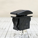 Купить Выключатель клавишный Nekeke A11624GR (ON)-OFF-(ON) 12/24В 20/10А однополюсный с двумя светодиодами 7ft.ru в интернет магазине Семь Футов