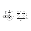 Купить Цинковый анод Tecnoseal 01408 Ø24x15мм цилиндрический для двигателей Honda BF 8-40лс 7ft.ru в интернет магазине Семь Футов