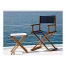 Купить Складной стул Marine Business 63011AZ 520x480x900мм из тика и темно-синей олефиновой ткани 7ft.ru в интернет магазине Семь Футов