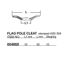 Купить Утка для флагштока Homer 004060 Ø5х60х10мм из нержавеющей стали AISI304 7ft.ru в интернет магазине Семь Футов