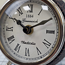 Купить Настольные часы Greenwich "1884" Nauticalia 2950 140мм из латуни и искусственной кожи 7ft.ru в интернет магазине Семь Футов