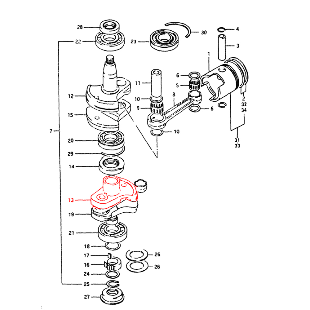 Купить Щека (кривошип) коленвала Skipper для Suzuki DT40 Щека (кривошип) 3 OEM: SK12232-94412/12232-94412 в интернет магазине Семь Футов