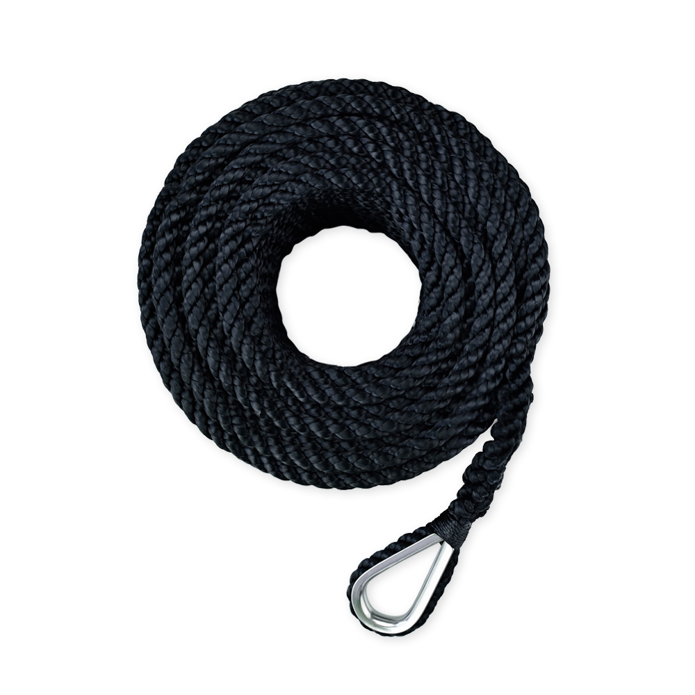 Купить Трос (конец) якорный Skipper трёхпрядный, 6мм, нейлон 20м, черный OEM: SK-TAN3ST620B в интернет магазине Семь Футов