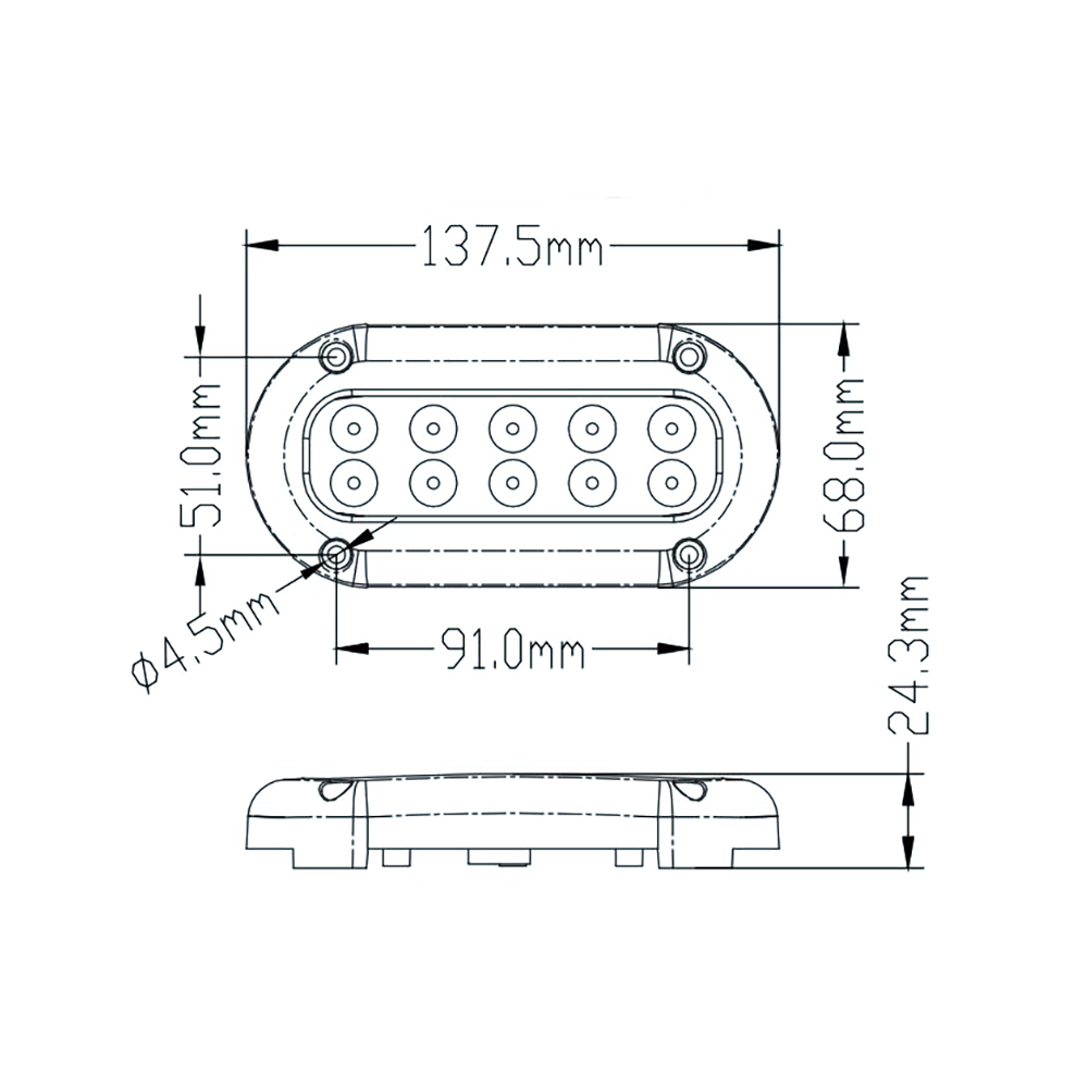 Купить Фонарь подводный AAA, нержавеющая сталь белый OEM: SK-00298-10WH в интернет магазине Семь Футов