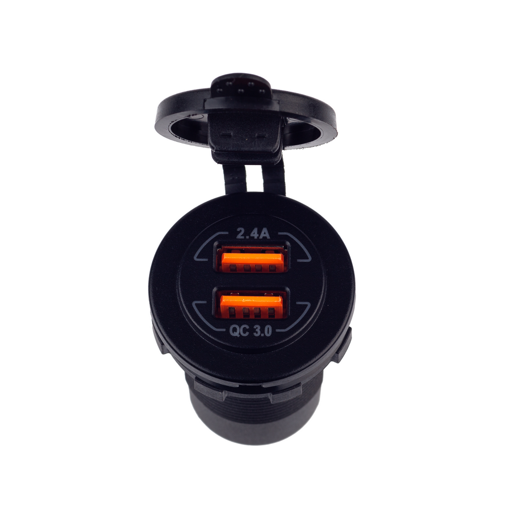 Купить Разъем USB Skipper 5В 2,4А+QC3.0 OEM: SK51880-1 в интернет магазине Семь Футов