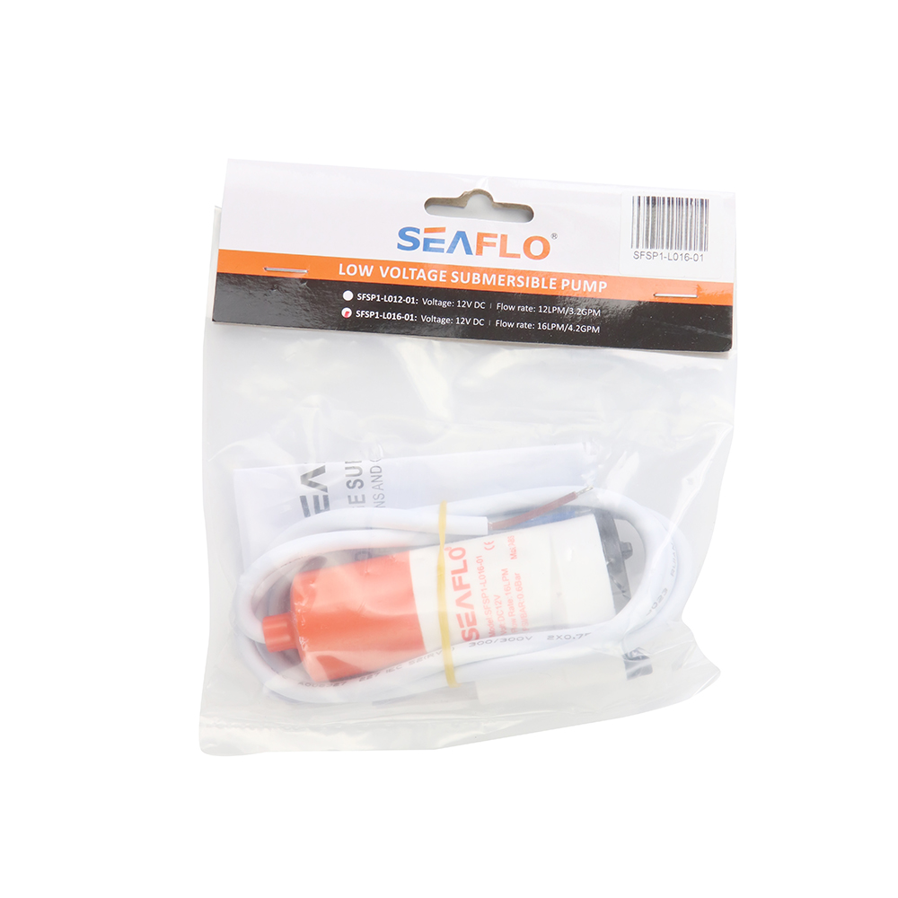 Купить Помпа водооткачивающая SeaFlo погружная, 12V 16 л/мин OEM: SFSP1-L016-01_Pack в интернет магазине Семь Футов