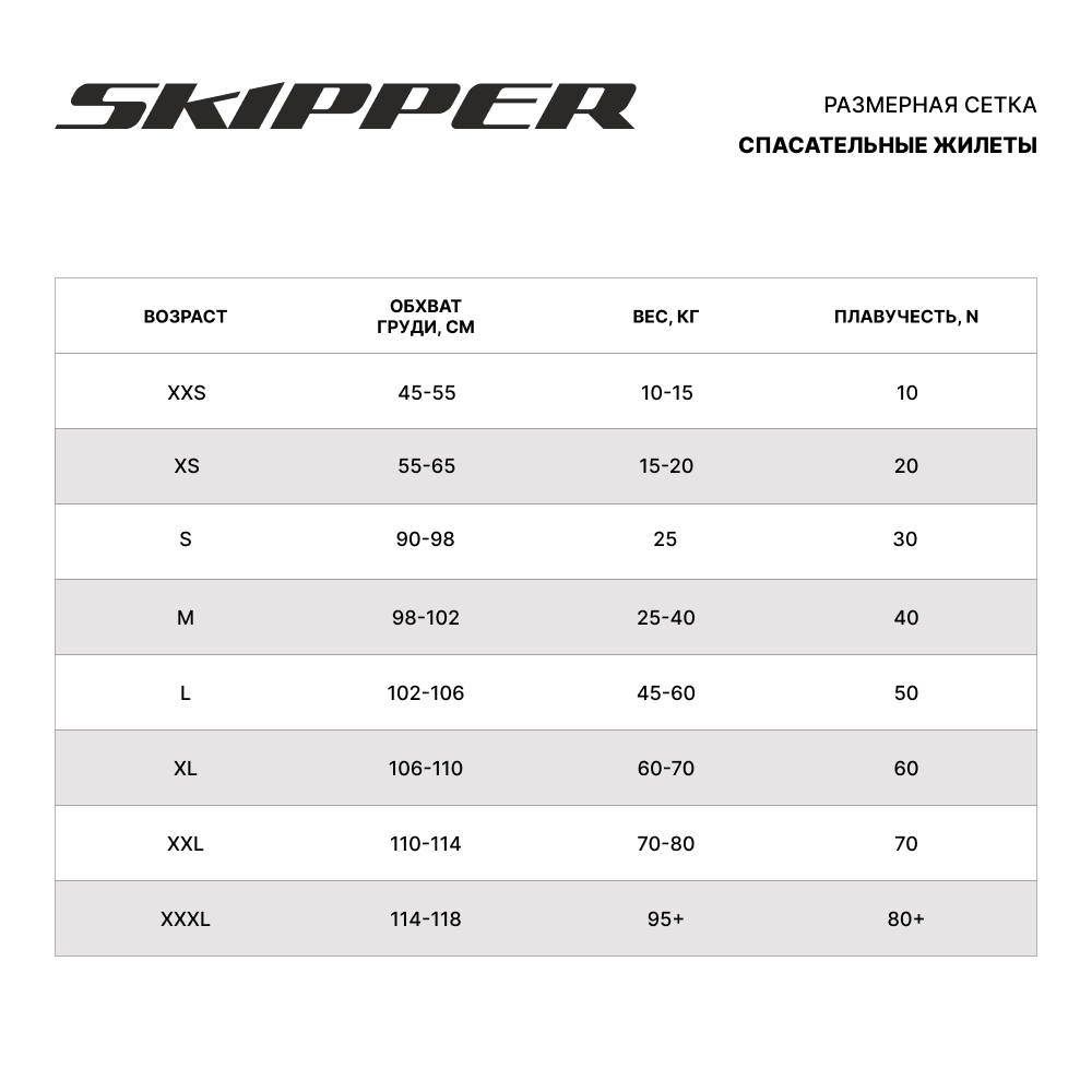 Купить Жилет спасательный Skipper AG18003 S OEM: SK-AG18003-S в интернет магазине Семь Футов