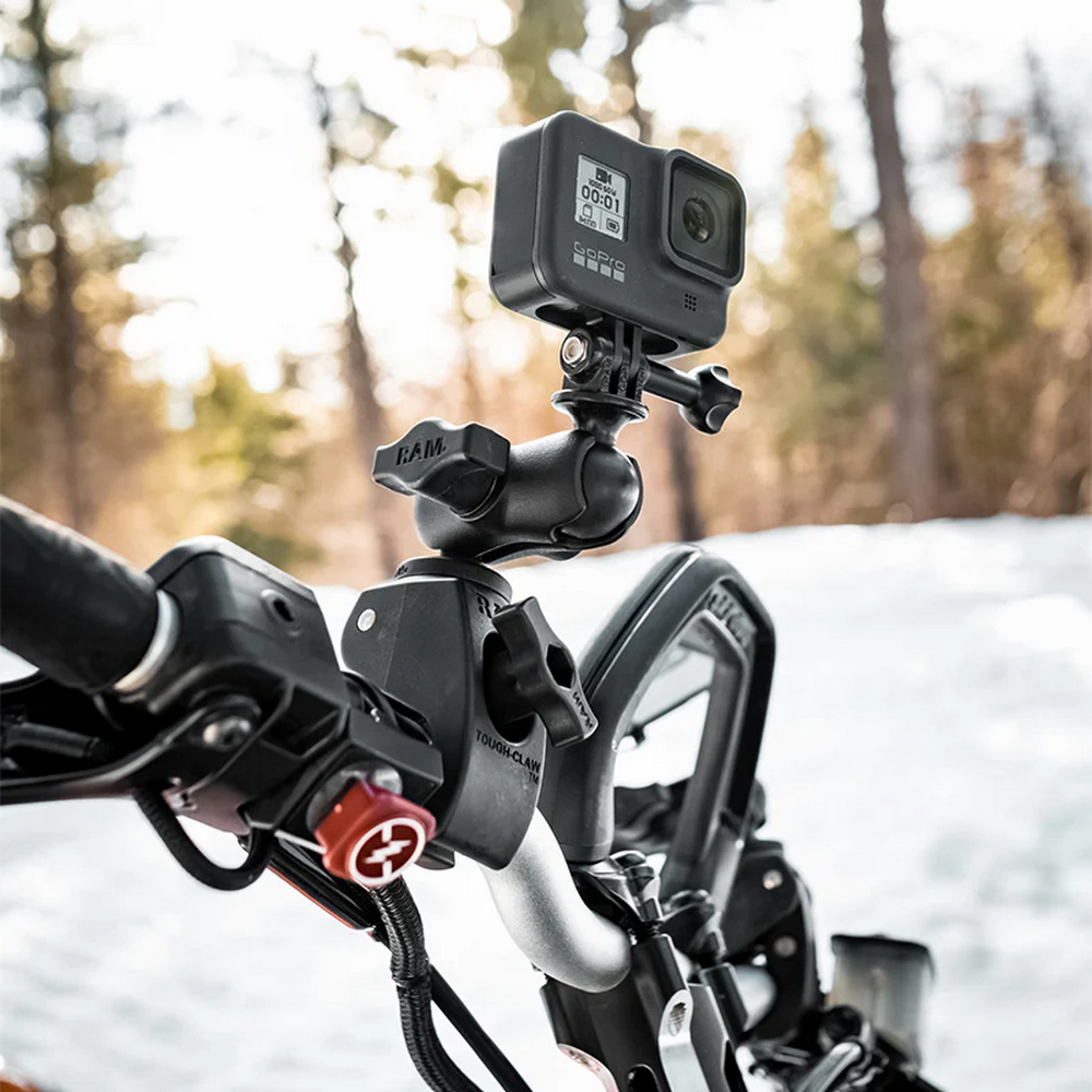 Купить Крепление для GoPro RAM MOUNTS со струбцина 16-29 мм, двойное шаровое крепление OEM: RAP-B-400-GOP1U в интернет магазине Семь Футов